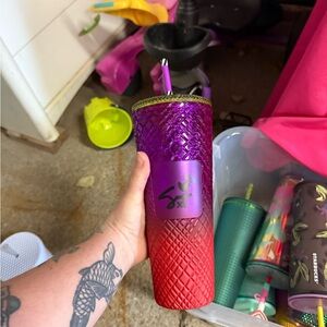 Starbucks Purple and Red Gradient Tumbler